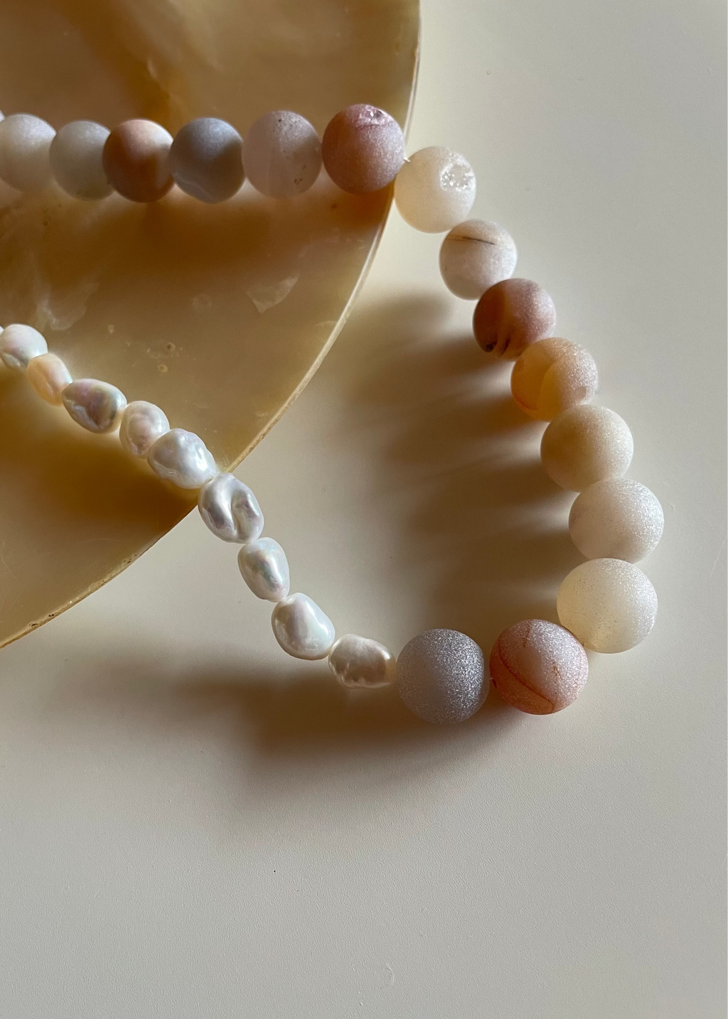 AGATE PEARL necklace