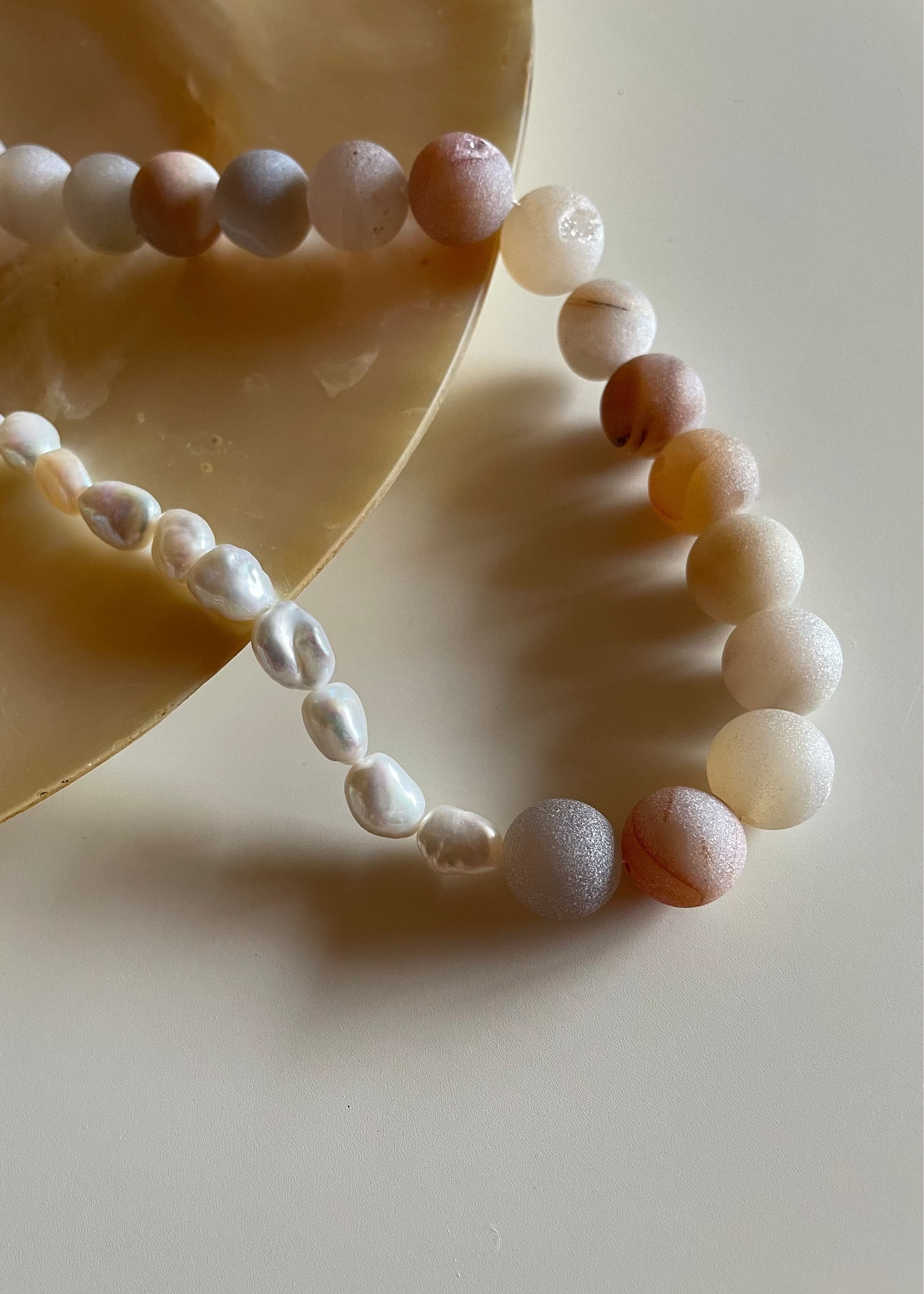 AGATE PEARL necklace